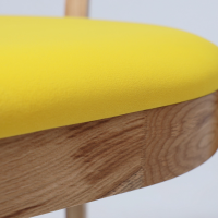 Стул БАРИ, желтый велюр/светлый дуб купить в Минске